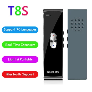 Многоезичен преводач T8S, интелигентна моментално става, автономен Bluetooth-съвместими преносими Точен превод, бърз отговор.