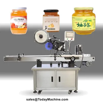 Многофункционална Автоматична машина за залепване на етикети върху кръгли стъклени буркани за хранителни продукти