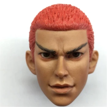 Модел на главата в мащаб 1: 6, японски баскетболен каска, играчка с червени коси, вырезанная от главата за 12-инчов фигурки, играчки за мъжкото тяло, подаръци