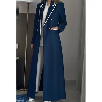 Модерен двубортный женски блейзър с ревера, Формални основи, ежедневното палто, офис дамски якета Slim Fit, Само на 1 бр.