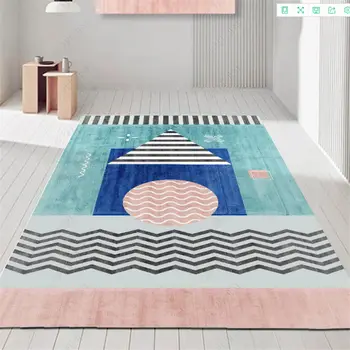 Модерен килим в скандинавски етнически стил, килими за хола, гардероб за кабинет, моющийся килим, нощни подложки за спални, Домакински нескользящий мат