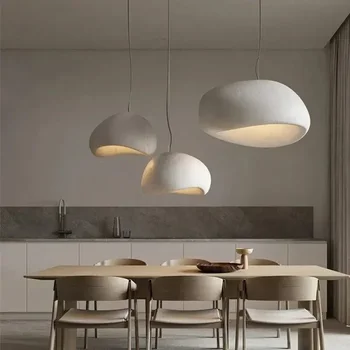 Модерен окачен лампа Wabi-Sabi в минималистичном стил, полилей за трапезария, хол, спалня, бар, дизайнерски семейния лампа E27 Hanghing Lamp