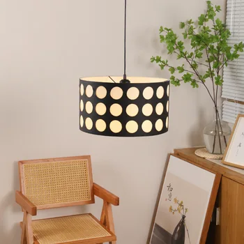 Модерен френски висящи лампи Творческа домашно осветление Проста Дневна Спалня Декоративни висящи лампи Тъканни лампа E27