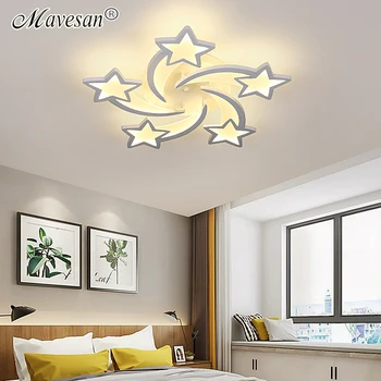 Модерни акрилни led полилей, тавана лампа във формата на звезди, домашен арт, Декоративна лампа за спални, кабинет, трапезария