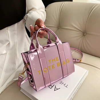Модни дамски чанти през рамо, луксозни дизайнерски чанти, кожена чанта-тоут, женствена чанта през рамо, покупательница ярки цветове