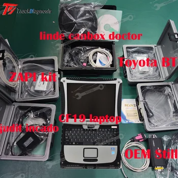 Мотокар Мотокар Пълен Комплект за Linde canbox doctor Judit box Incado Still canbox Zapi toyota BT Диагностичен Скенер Инструмент + Лаптоп CF19