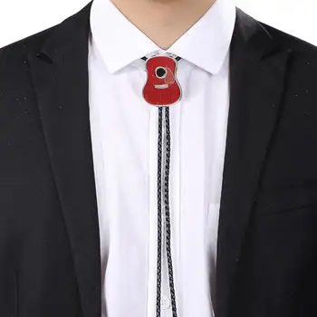 Мъжки 3D каубойски Боло-вратовръзки във формата на китара в стил Ретро, эмалевые украса за Боло-вратовръзки