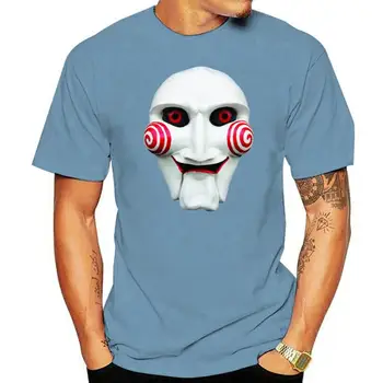 Мъжки t-shirt SAW Mask Дизайн, вдъхновен от филма SAW the Movie Пъзел, тениски за почивка, тениски с принтом, лятна мода за жени