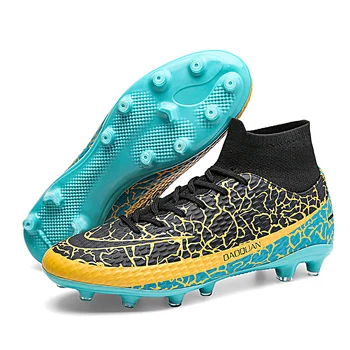 Мъжки футболни обувки за уличен футбол, мини футболни обувки с високи и ниски берцем, спортни футболни обувки за игра на електрическо поле за пет играчи