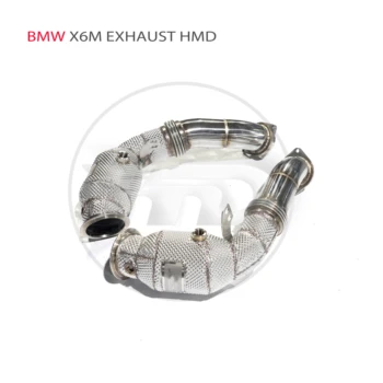 На изпускателния Колектор HMD High Flow Downpipe за BMW F86 X6M Аксесоари за Автомобили С Катализатор Колектор Без Тръби Котка Без Catless