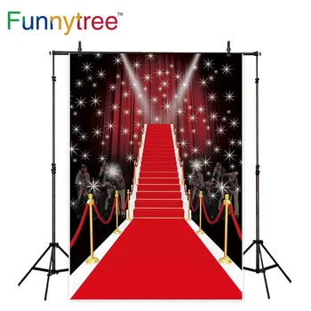 На фона на фотосесията за парти Funnytree, червения килим пътека, на сцената на известни личности, блестящ луксозен фон, фотофон, подпори за фотозоны