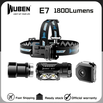 Най-добрата акумулаторна фаровете WUBEN E7 капацитет 1800 лумена включва в себе си една батерия 26650.