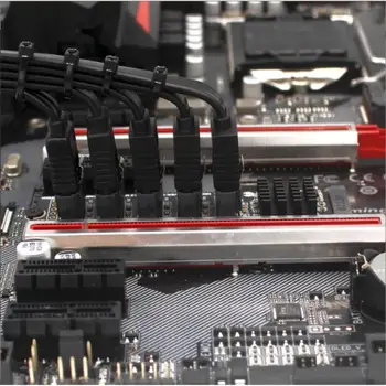 Най-новият Конвертор M. 2 Key JMB585 За NVME С кабел SATAIII M. 2 (PCIe 3.0) На 5 Пристанища SSD-адаптер SATA III 6G