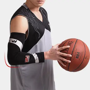 Найлонови баскетболни armlets, дишащи разтеглив ястия за ръце, Бели, Сини, Червени, лактите подложки с висока компресия, Баскетбол, волейбол