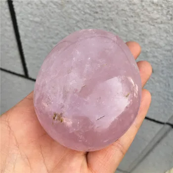 Натурален кристал розов кварц, лечебен проба от палмово камък, Масажни Розови кристали естествен кварц за подаръци