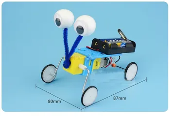 Наука и техника за малко производство на малко изобретение на електрическа играчка-робот-пълзящо растение, творческа ръчна работа начално училище