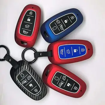Нов Калъф За Ключове от Въглеродни Влакна ABS за Hyundai Sonata Tucson Solaris i30 Grand Stare 2019 2020 MPV Remote keyless