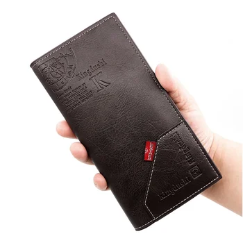 Нов модерен Универсален тенденция Ретро Дълъг чантата с релефни Multi Card Zero Wallet Портфейл с джоб с цип