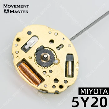 Нов Оригинален Механизъм Miyota 5Y20 Кварцов часовников Механизъм злато 2 Стрели и Аксесоари За Ремонт Часа Япония как става това с батерията и стълб
