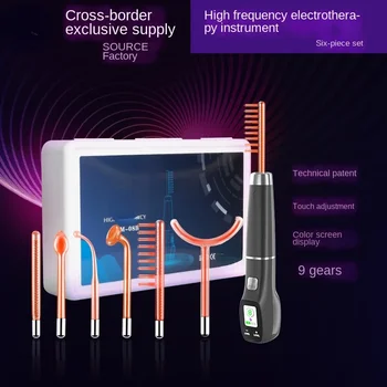 Нов прът за высоковолновой електротерапия с цветен екран, комплект от 6 теми
