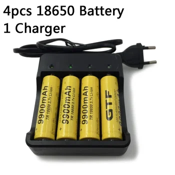 Нова батерия 18650 3,7 В 9900 mah, литиево-йонна акумулаторна батерия 18650 batery + 1 бр. интелигентно зарядно устройство 18650