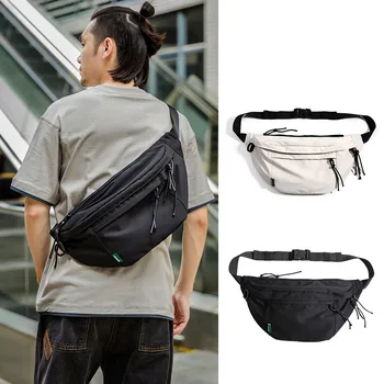Нова мъжки нагрудная чанта, мъжка ежедневна чанта-месинджър, спортна велосипедна чанта, студентски ръчния багаж, чанта за багаж, странична марка поясная чанта, поясная чанта