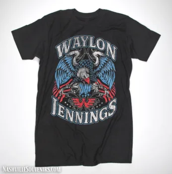 Нова тениска Waylon Jennings, памучен тениска унисекс с дълъг ръкав