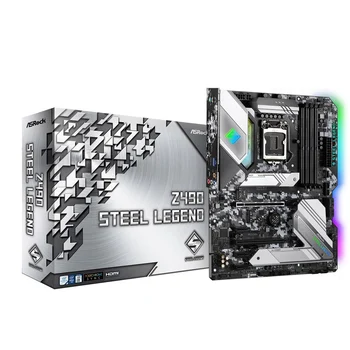 НОВАТА дънна платка на ASRock Z490 Steel Legend LGA 1200 Intel Z490 SATA 6 Gbit /с ATX Intel