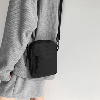 Нови чанти-незабавни посланици за мъже, ежедневни холщовая малка чанта през рамо с цип, лесна малка чанта през рамо, мъжки чанти