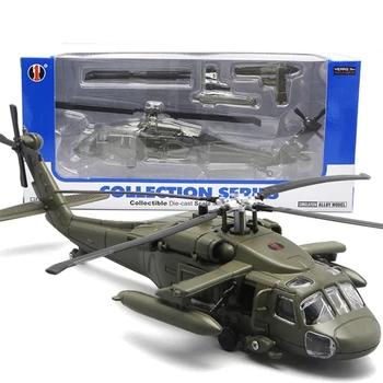 Новият Американски хеликоптер Black Hawk UH-60 от сплав, която симулира звукова и светлинна модел на самолета, летящи метални модели на детски играчки, подаръци