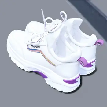 Новост пролетта 2023, дамски обувки, ежедневни обувки, универсални малки бели обувки, дамски студентски обувки
