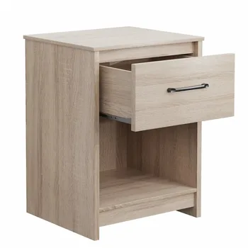 Нощно шкафче с чекмедже, рафт за съхранение, wooden приставной масичка за спални