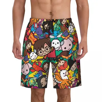 Обичай плажни шорти бързо съхнещи Мъжки плажни шорти за къпане в костюми за cosplay от филма 