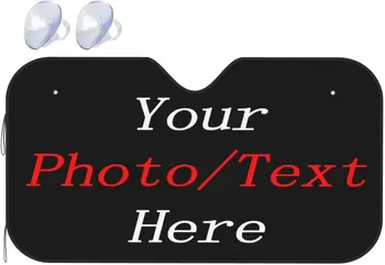 Обичай сенника На Предното Стъкло на Автомобила, Добавете Персонализирана Текстов Лого със Снимка в Слънчеви Очила На Прозорците, Блокира Козирка, Сгъваема сенника
