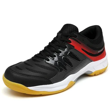 Обувки за бадминтон Мъжки Дамски Мрежести Дишащи Волейболни маратонки Червени Сини Маратонки за тренировки на открито Професионален треньор