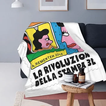 Одеяло в стил мультяшного на изкуството с писмото дизайн, Сан-Марино Почита Плюшени забавни топли одеяла за спално бельо, лятото е в хола