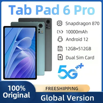 Оригиналната Глобалната версия 2024 Tablet PC Pad 6 Pro Android 12 Snapdragon 870 с две SIM-карти, RAM 12GB + ROM 512GB 5G WIFI 4K HD Mi Tab