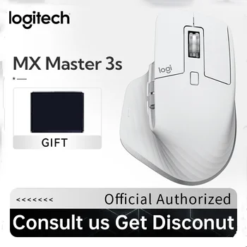 Оригиналната нова мишка Logitech Mx Master 3s Безжична Bluetooth-мишка Офис мишка Безжична 2,4 g за КОМПЮТРИ-преносими компютри Подаръци на човек