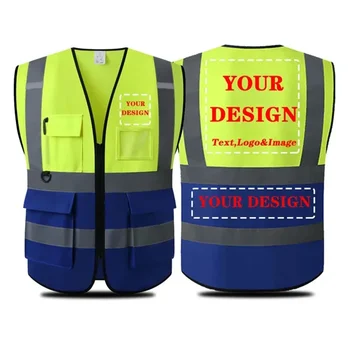 Отразяваща жилетка повишена видимост, индивидуално Работно облекло за нощно колоездене за строителни работници