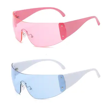 Очила с UV400 2000-те Години Обертываются около големи цели слънчеви очила Shades Star Y2K Слънчеви очила зареден очила