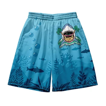 Плажни къси панталони Мъжки и дамски дрехи с 3D дигитален печат ежедневни панталони Моден тренд сдвоени панталони 17