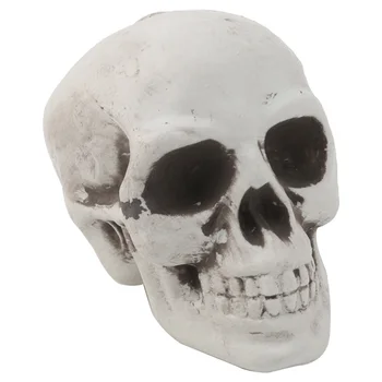Пластмасов мини-череп на човек Декор Скелета Подпори за главата Хелоуин Кафене Orna Челночный кораб