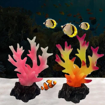 Погружаемые украса за вашия аквариум, сигурност, подводен Коралов аквариум, смола, Корал, Ландшафтен дизайн, Донное растение, Градински орнамент със собствените си ръце