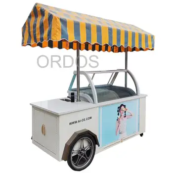 Подгонянный трейлър на павилион за сладолед Уличен павилион за сладолед с фризер за продажба на Подвижни колички за хранене