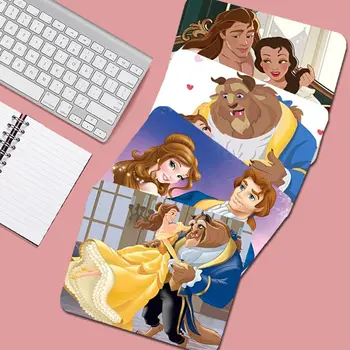 Подложка за мишка Disney Princess Belle Малък cartoony Аниме игра подложка за мишка, Клавиатура Подложки за мишки Smooth Company за PC Gamer Mousemat