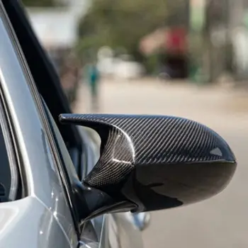 Покриване на страничните огледала в стил M3 от въглеродни влакна до ИРТ, зашити за BMW E90 E91 E92 E93