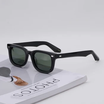 Поляризирани слънчеви очила ръчно изработени Джони Деп, мъжки и дамски слънчеви очила луксозен марка Lemtosh, vintage слънчеви очила в ацетатна ръбове, KLUTZ
