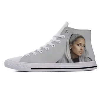 Популярната певица Grande Music Ariana; Сладко модерно забавно ежедневни обувки са с високо берцем; Леки мъжки и дамски маратонки; Дишащи обувки за стена за тенис;