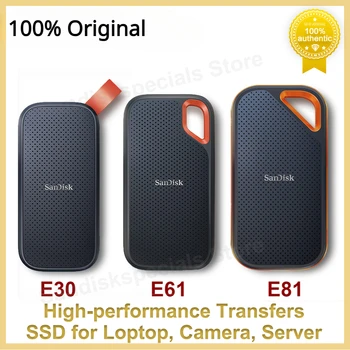 Преносим SSD-памет SanDisk E30 E61 E81 Твърд диск Type-C USB3.2 Gen 2 Оригинален Външен Твърд диск За камерата на лаптопа или сървър