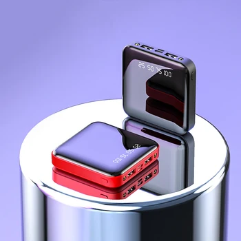Преносим Мини-Банка Захранване Външно зарядно устройство ще захранване на Батерията Огледален Екран Powerbank Type C за Мобилни Телефони Xiaomi 14 iPhone 15 20000 ма